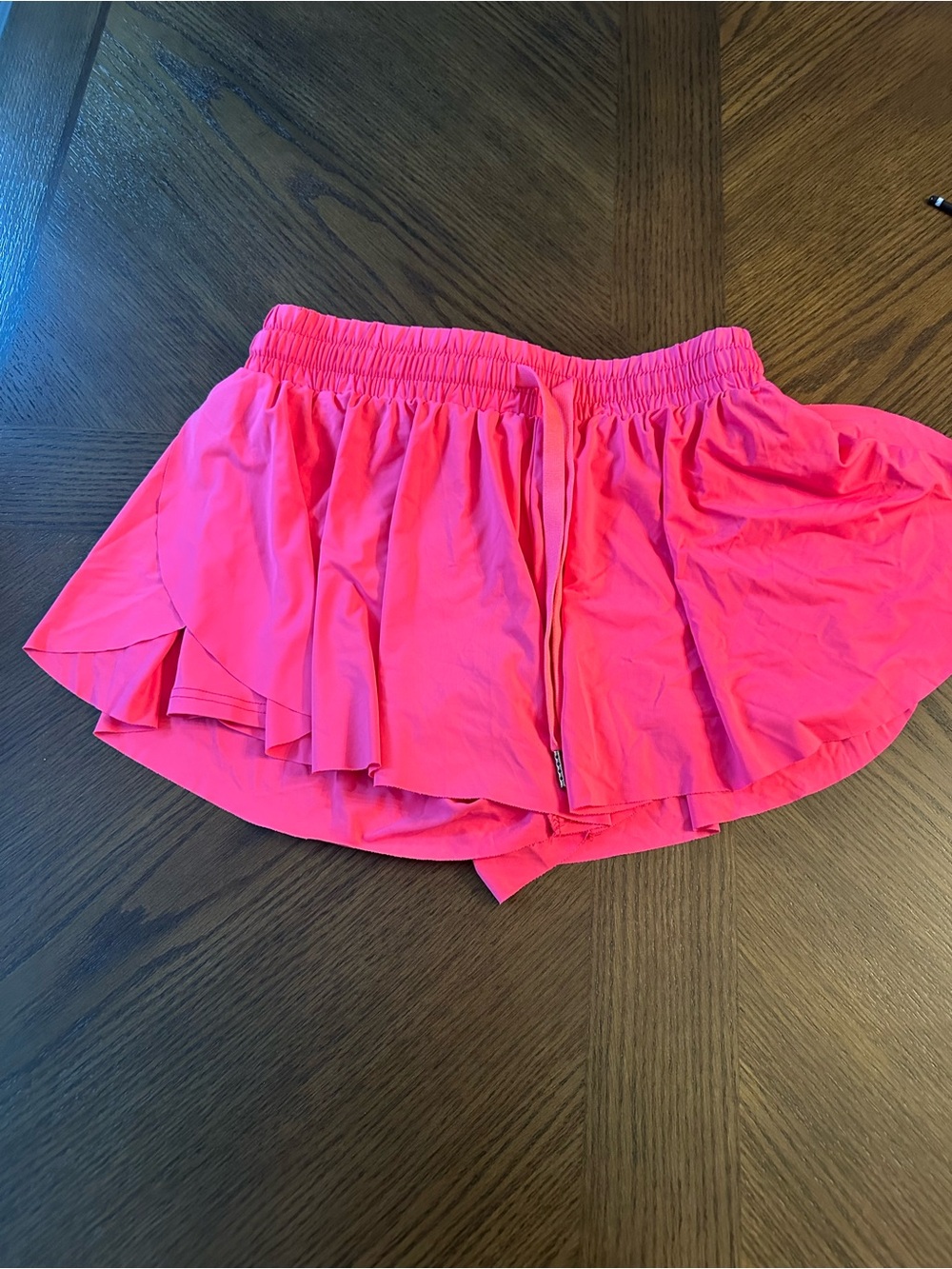 Women’s Vibrant Pink Circle Skater Skirt with Elastic Waist
